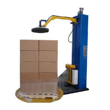 stretch wrapping machine pallet wrapping machine with top plate